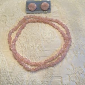 Vintage necklace and pierced earrings